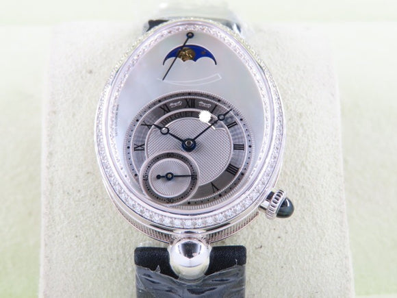 Breguet Reine de Naples 18 ct. White Gold Diamond Bezel Mother of Pearl Dial 8908 Unworn June 2012