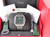 Cartier Santos De Cartier Large Green Dial 40 mm WSSA0062 June 2023 (8 Years Warranty)
