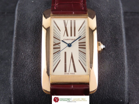 Cartier Tank Amercaine Large Automatic Art Deco 18 ct. Rose Gold Serviced November 2023 (Watch Only)
