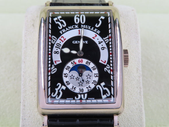 Franck Muller Long Island Irregular Time Moonphase 18 ct. White Gold 1250 H IRL New Old Stock