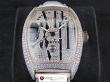 Franck Muller Cintree Curvex GOTH 18 ct. White Gold Diamond Pave Bezel And Dial 8880 September 2020