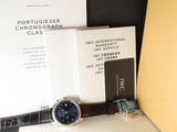 IWC Portugese Classic Automatic Chronograph Blue Dial 42 mm 3903 New Old Stock