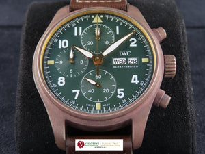 IWC Pilot’s Watch Chronograph Spitfire Bronze Green Dial 41 mm 387902 April 2019 (8 Years Warranty)