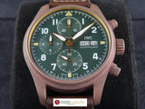 IWC Pilot’s Watch Chronograph Spitfire Bronze Green Dial 41 mm 387902 April 2019 (8 Years Warranty)