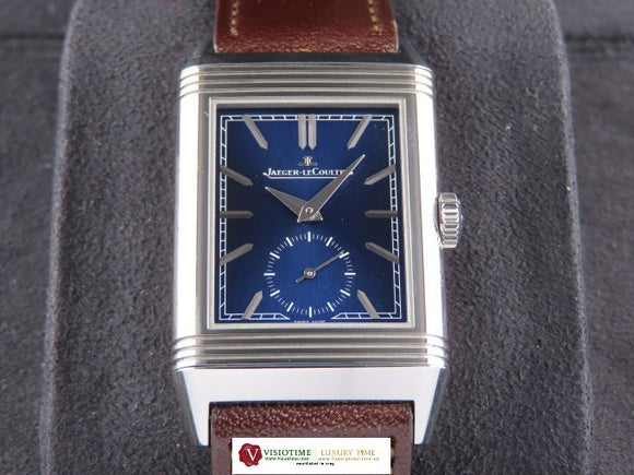 Jaeger Le Coultre Reverso Tribute Monoface Small Seconds Blue Dial Q397848J August 2024 (8 Years Warranty)