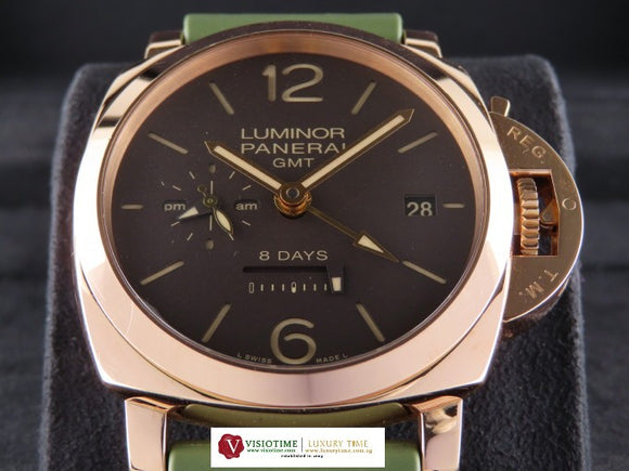 Panerai Luminor GMT 8 Days Power Reserve 18 ct. Rose Gold 