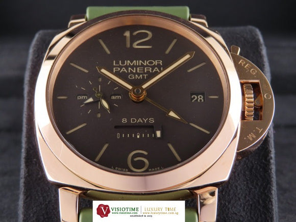 Panerai Luminor GMT 8 Days Power Reserve 18 ct. Rose Gold 