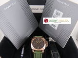 Panerai Luminor GMT 8 Days Power Reserve 18 ct. Rose Gold "Q" Series PAM 576 May 2015 (Serviced)