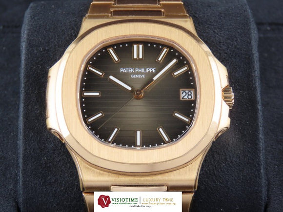 Patek Philippe Nautilus Jumbo 18 ct. Rose Gold Bracelet 5711/1R Stickers February 2016