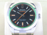 Rolex Milgauss Green Crystal Black Dial "G" Series 116400 June 2012