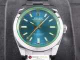 Rolex Milgauss Green Crystal Z Blue Dial 116400GV July 2020
