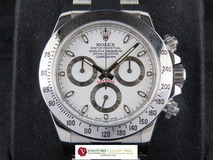 Rolex Daytona White APH Dial "Alphanumeric" Series 116520 November 2014