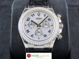 Rolex Daytona 18 ct. White Gold Original Factory Pave Diamond Dial Diamond Bezel 116589 116589RBR "Z" Series January 2008