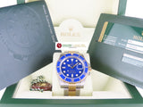 Rolex Submariner Date Ceramic Bezel Matt Blue Dial 18 ct. Yellow Gold / Stainless Steel 40 mm "V" Series 116613LB October 2010
