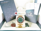 Rolex GMT Master II Ceramic Bezel 18 ct. Yellow Gold Green Jade Dial "D" Series 116718LN (Rolex Serviced June 2025)