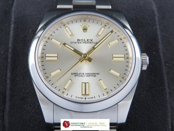 Rolex Oyster Perpetual Silver Dial 41 mm 124300 July 2021