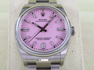 Rolex Oyster Perpetual 36 mm Candy Pink Dial 126000 New August 2024