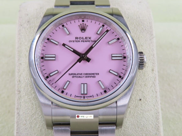 Rolex Oyster Perpetual 36 mm Candy Pink Dial 126000 New August 2024