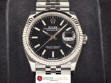 Rolex Datejust 36 mm Black Dial Jubilee 126234 March 2021 (3rd Party Protective Stickers)
