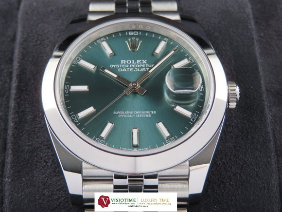 Rolex Datejust 41 mm Green Dial Jubilee 126300 New September 2025