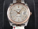 Rolex Datejust 41 mm 18 ct. Rose Gold / Stainless Steel Silver Motif Dial Jubilee 126331 February 2024