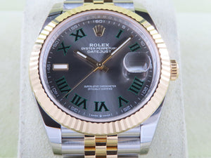 Rolex Datejust 41 mm 18 ct. Yellow Gold / Stainless Steel Wimbledon Dial Jubilee 126333 New January 2024