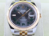 Rolex Datejust 41 mm 18 ct. Yellow Gold / Stainless Steel Wimbledon Dial Jubilee 126333 New January 2024