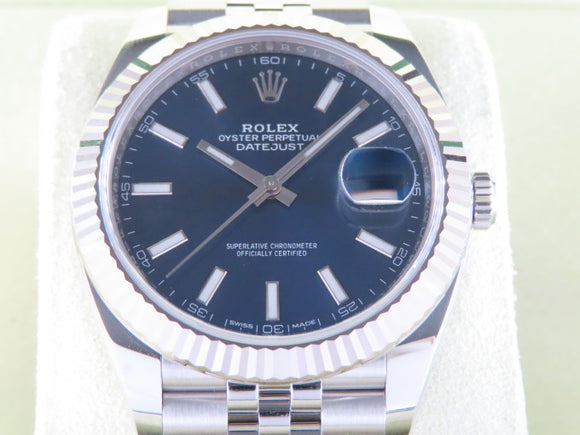 Rolex Datejust 41 mm Blue Mark 1 Dial Jubilee 126334 December 2018