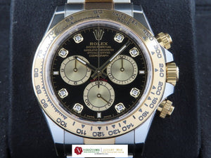Rolex Daytona 18 ct. Yellow Gold / Stainless Steel Black Diamond Dial (3rd Party Stickers) 126503 September 2024
