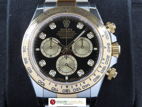 Rolex Daytona 18 ct. Yellow Gold / Stainless Steel Black Diamond Dial (3rd Party Stickers) 126503 September 2024