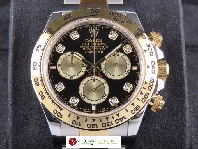 Rolex Daytona 18 ct. Yellow Gold / Stainless Steel Black