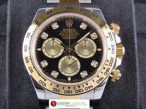 Rolex Daytona 18 ct. Yellow Gold / Stainless Steel Black Diamond Dial 126503 Unworn July 2024