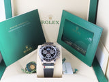 Rolex Daytona Oysterflex Ceramic Bezel 18 ct. White Gold Baby Lemans Rolex Factory Stickers Intact 126519 December 2023