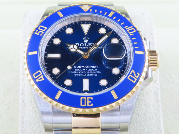 Rolex Submariner Date 41 mm Ceramic Bezel 18 ct. Yellow Gold / Stainless Steel Blue Dial 126613 August 2021
