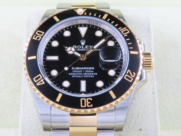 Rolex Submariner Date 41 mm Ceramic Bezel 18 ct. Yellow Gold / Stainless Steel Black Dial 126613 New February 2024