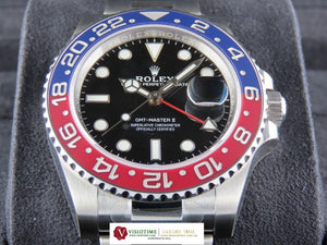 Rolex GMT Master II Ceramic Bezel Pepsi 126710 New Old Stock Rolex Stickers May 2024