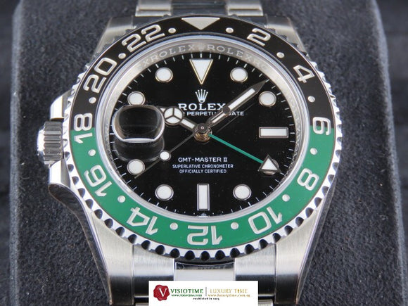 Rolex GMT Master II Ceramic Bezel Sprite Left Handed 126720 (3rd Party Protective Stickers) April 2023