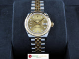 Rolex 28 mm 18 ct. Yellow Gold / Stainless Steel Champagne IX Star Diamond Dial 279173 January 2024