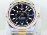 Rolex Sky Dweller Annual Calendar GMT 18 ct. Yellow Gold / Stainless Steel Black Dial 326933 New April 2023