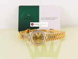 Rolex Datejust 26 mm 18 ct. Yellow Gold Original Diamond Bezel Champagne Diamond Dial 69158 Serviced Rolex (With Rolex Service Card Only)