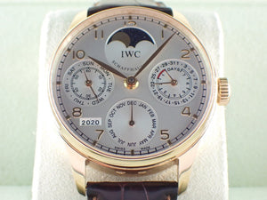 IWC Portuguese 7 Days Perpetual 18 ct. Rose Gold 42 mm 5022 Serviced 2018