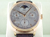 IWC Portuguese 7 Days Perpetual 18 ct. Rose Gold 42 mm 5022 Serviced 2018