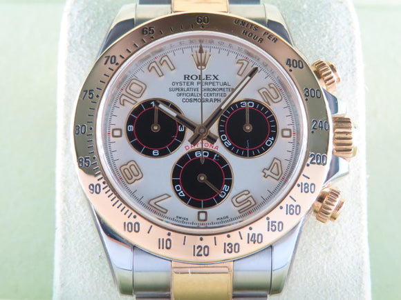 Rolex Daytona 18 ct. Yellow Gold / Stainless Steel Panda Dial 116523 October 2014