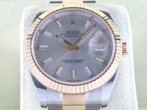 Rolex Datejust 41 mm 18 ct. Yellow Gold / Stainless Steel Silver Dial 126333 New Full Stickers