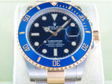 Rolex Submariner Date 41 mm Ceramic Bezel 18 ct. Yellow Gold / Stainless Steel Blue Dial 126613 New