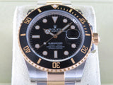 Rolex Submariner Date 41 mm Ceramic Bezel 18 ct. Yellow Gold / Stainless Steel Black Dial 126613 New