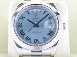 Rolex Day Date II President Platinum 41 mm "Alphanumeric" Series 218206 May 2014
