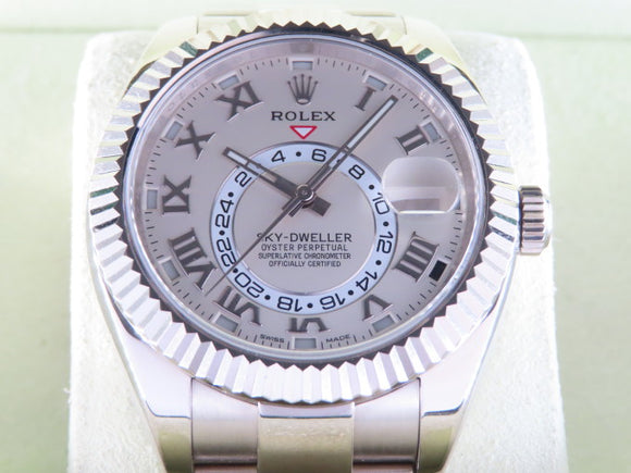 Rolex Sky Dweller Annual Calendar GMT 18 ct. White Gold Ivory Dial 